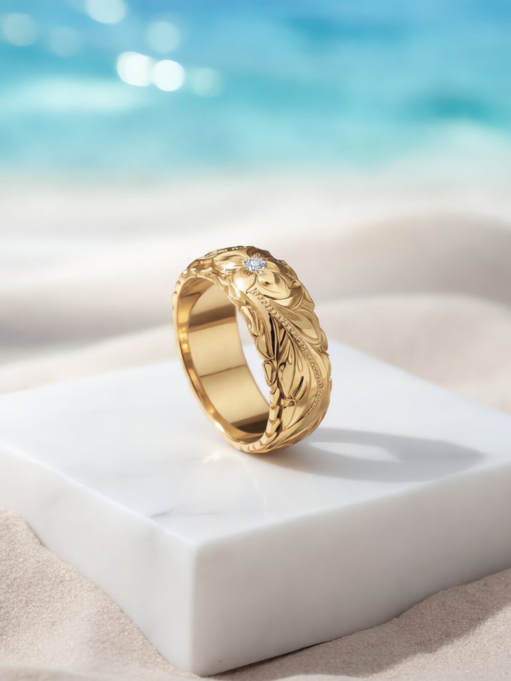 8mm Hawaiian Princess CZ Ring